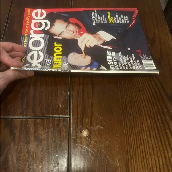 George Magazine August 1999 Vol.IV No.8 Issue Political Humor Ben Stiller Cover - Picture 2 of 10